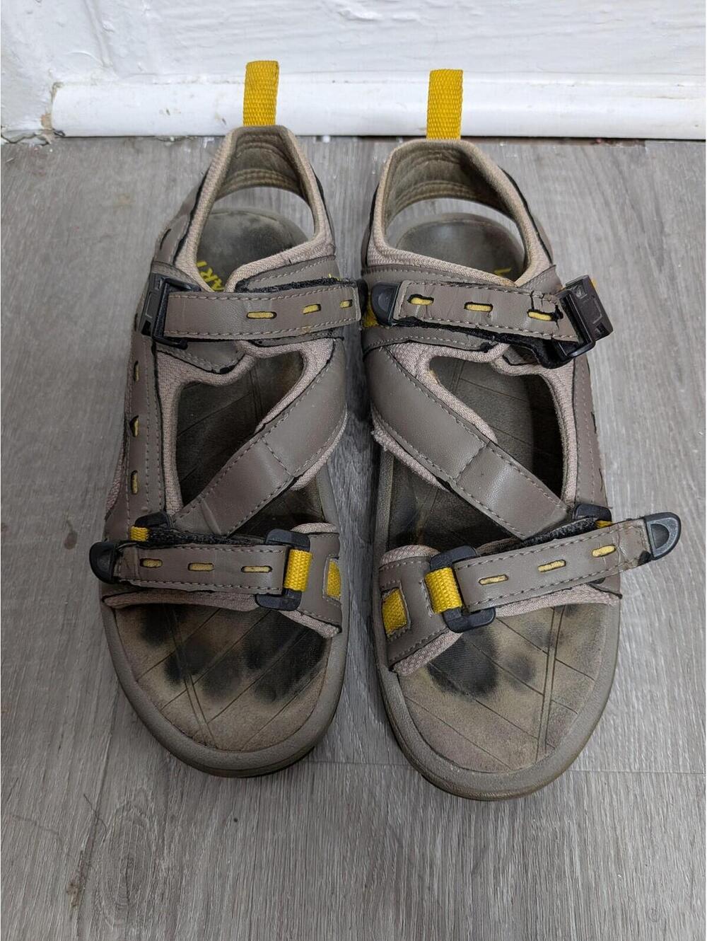 Walksmart Sandals Womens Size 6 Brown Strappy Adjustable Buckle Sport Summer